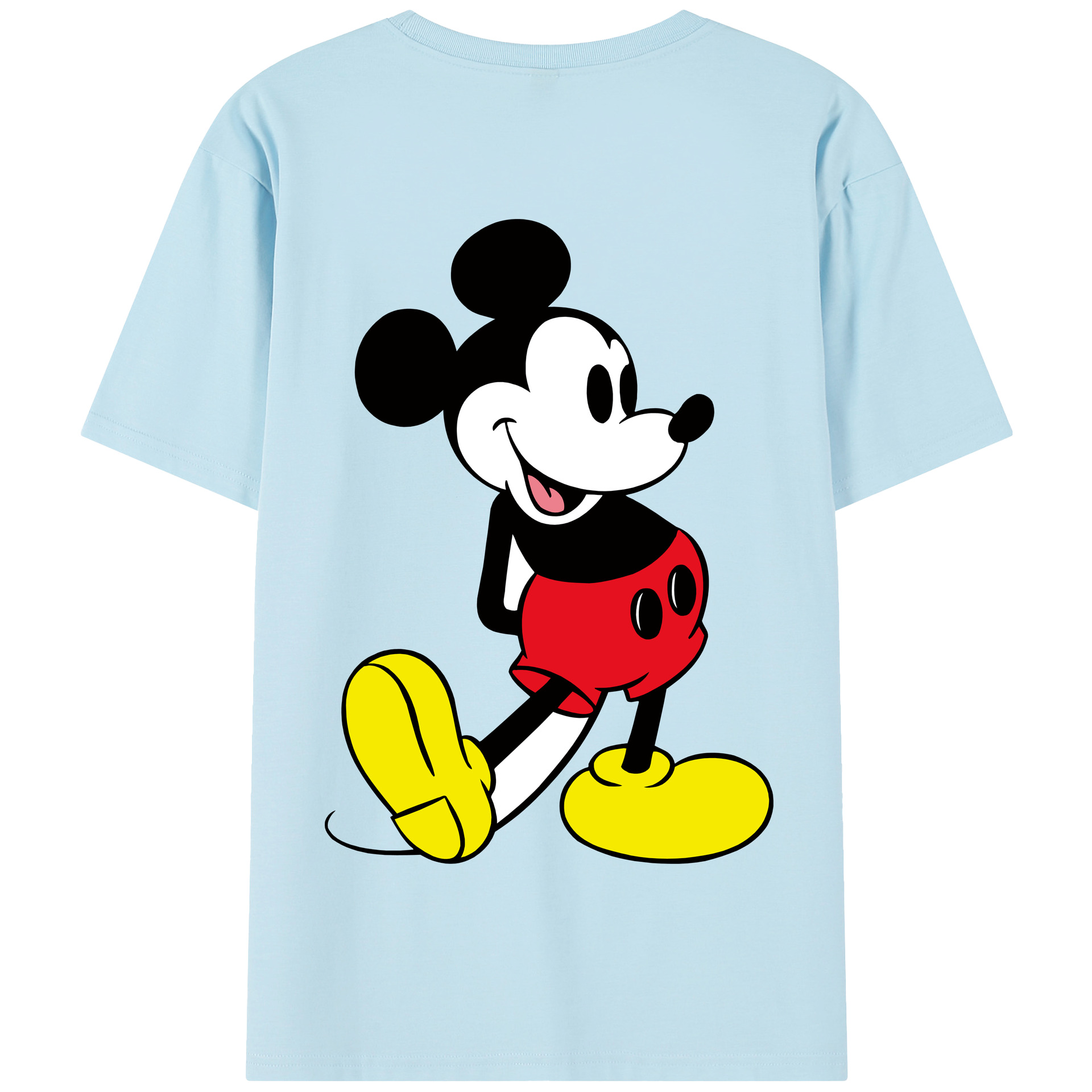 （画像用） ミッキーマウス Mickey Mouse 綿100％半袖Tシャツ（背面プリント）